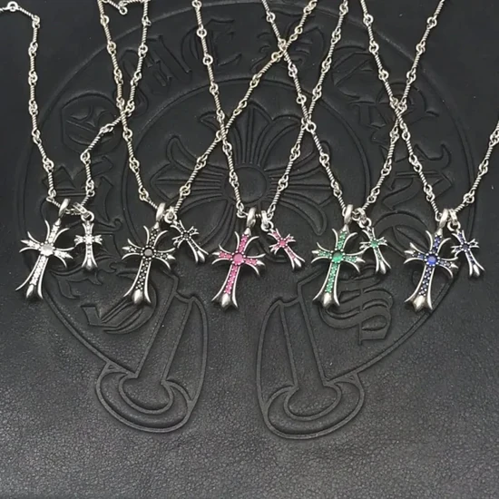 Chrome Hearts Cross Necklace クロムハーツ クロス ストーン ネックレス