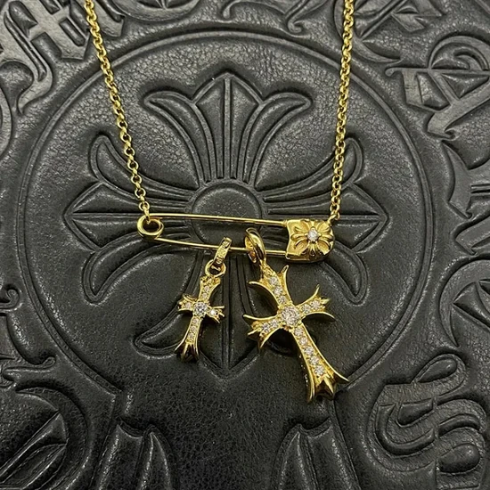 Chrome Hearts Cross & Pin Necklace クロムハーツ クロス & ピン ネックレス