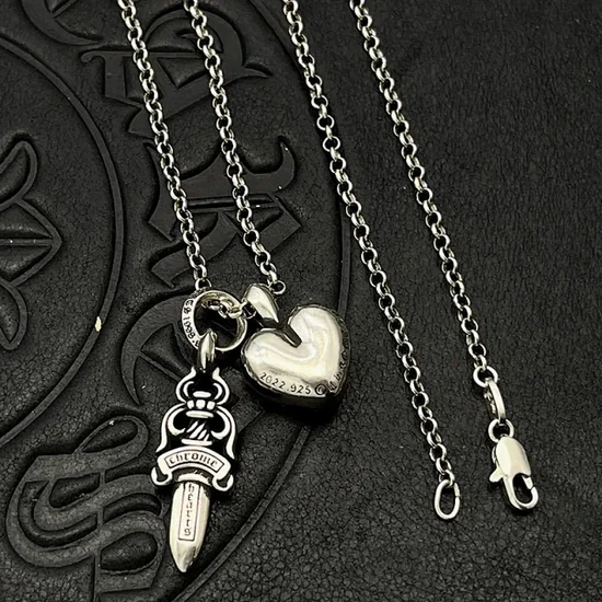 Chrome Hearts Dagger & Heart Necklace クロムハーツ ダガー&ハート ネックレス