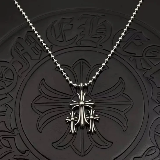 Chrome Hearts Triple Cross Necklace クロムハーツ トリプル クロス ネックレス