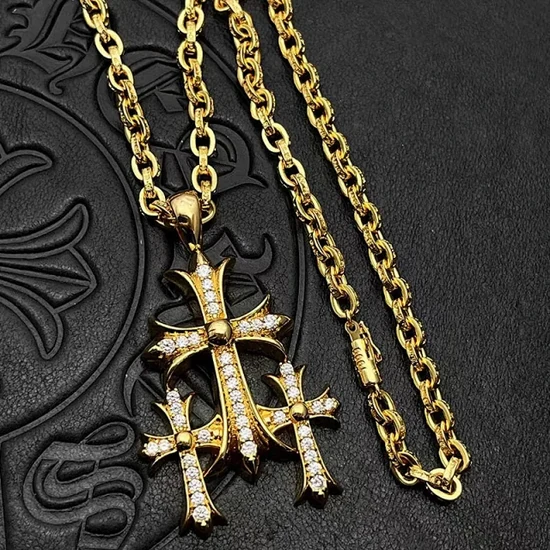 Chrome Hearts Triple Cross Necklace クロムハーツ トリプルクロス ネックレス