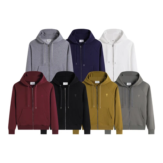 AMI Paris Ami de Coeur Zip-up Hoodie アミ パリス アミ ドゥ クール ジップアップ パーカー