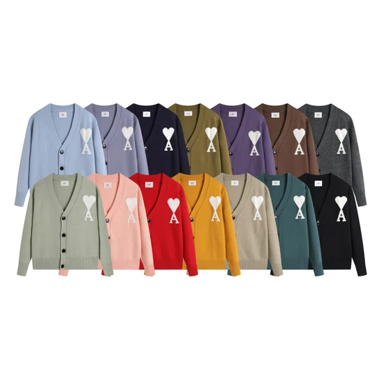 AMI Paris Ami de Coeur Cardigan アミ パリス アミ ドゥ クール カーディガン