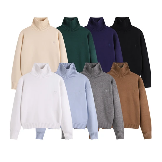 AMI Paris Ami de Coeur Turtleneck Knit Sweater アミ パリス アミ ドゥ クール タートルネック ニットセーター