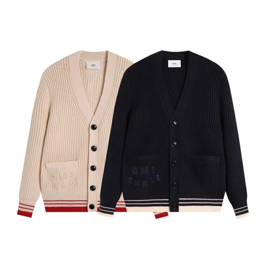 Ami Paris Patch Knit Cardigan アミ パリス パッチ ニットカーディガン