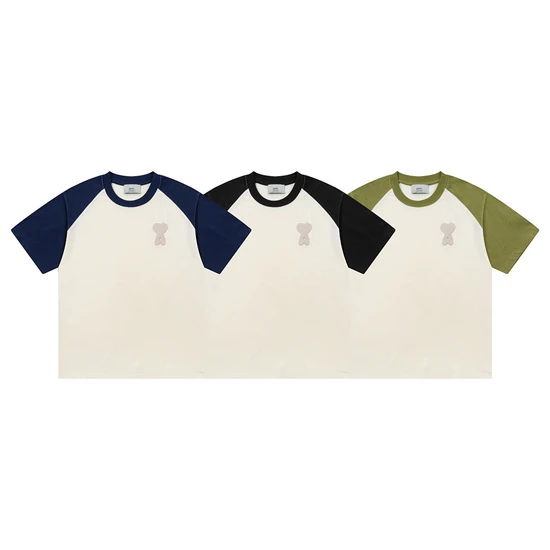 AMI Paris Ami de Coeur Raglan Tee アミ パリス アミ ドゥ クール ラグラン Tシャツ