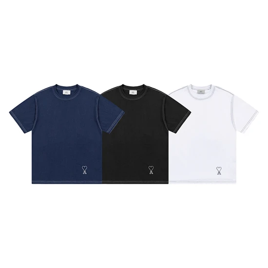 AMI Paris Topstitched Ami de Coeur Tee アミ パリス アミ ドゥ クール ステッチ Tシャツ