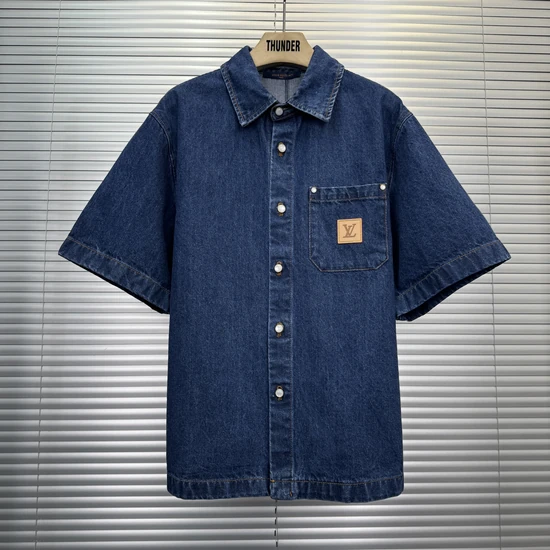 Louis Vuitton Signature Denim Short-Sleeve Shirt ルイヴィトン シグネチャーデニムショートスリーブシャツ