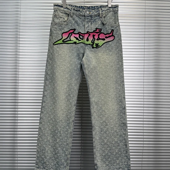 Louis Vuitton Graffiti Monogram Baggy Denim Pants ルイヴィトン グラフィティモノグラムバギーデニムパンツ