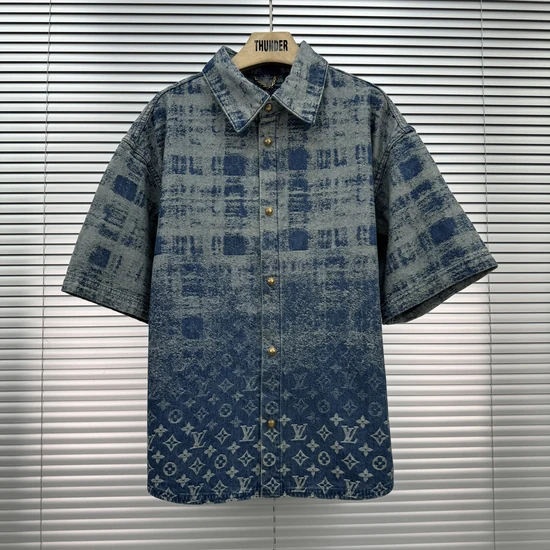 Louis Vuitton Denim Short-Sleeve Shirt ルイヴィトン デニム ショートスリーブシャツ
