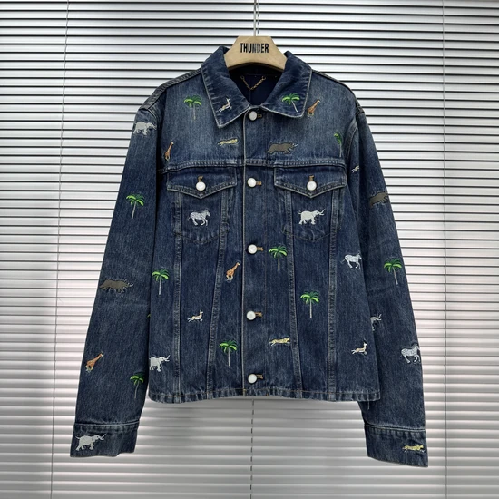 Louis Vuitton x The Darjeeling Limited Embroidered Denim Long-Sleeve Shirt ルイヴィトン x ザ・ダージリン リミテッド エンブロイダリー デニムロングスリーブシャツ