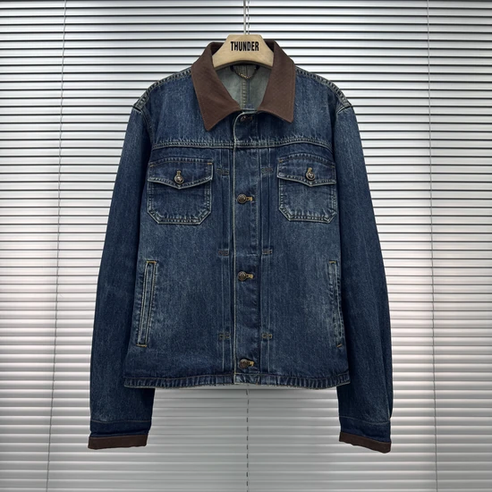 Louis Vuitton Denim Jacket with Leather Signature Details ルイヴィトン レザーシグネチャーディテールデニムジャケット