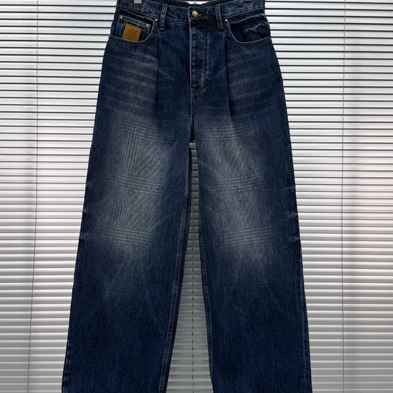 Louis Vuitton Printed wide-leg denim pants ルイヴィトン プリント ワイドレッグ デニムパンツ