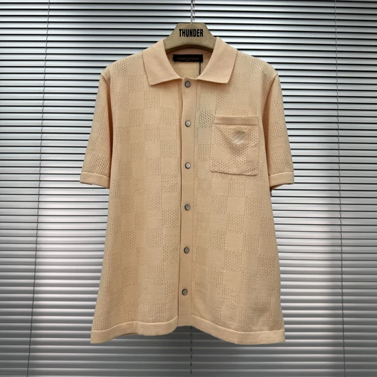 Louis Vuitton Damier Pointelle Short-Sleeve Shirt ルイヴィトン ダミエ ポインテール ショートスリーブ シャツ