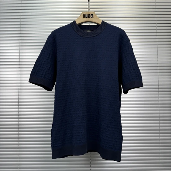 FENDI Navy cotton sweater フェンディ セーター コットン ネイビー