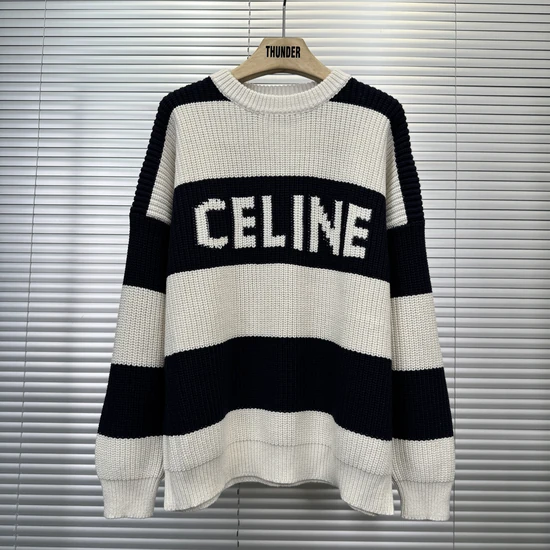 CELINE Oversized cotton sweater セリーヌ オーバーサイズコットンセーター