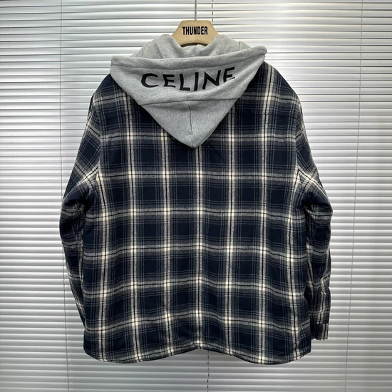CELINE Oversized Plaid Flannel Jacket セリーヌ オーバーサイズ フランネルチェックジャケット