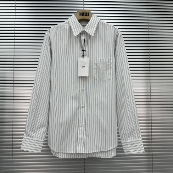 CELINE Stripe Long Sleeve Shirt セリーヌ ストライプ ロングスリーブ シャツ