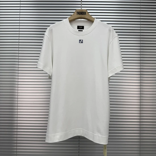 FENDI White cotton T-shirt フェンディ ホワイトコットンTシャツ