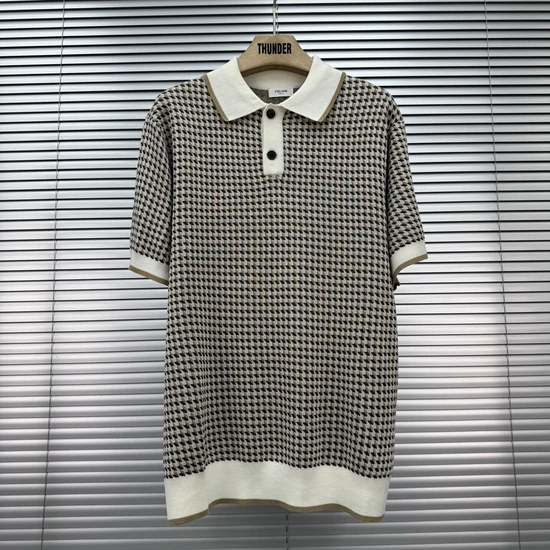 CELINE Pattern Polo Shirt セリーヌ パターン ポロ シャツ