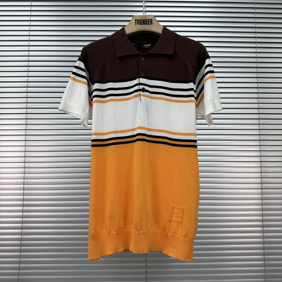 FENDI Multicolor knit polo shirt フェンディ マルチカラー ニットポロシャツ