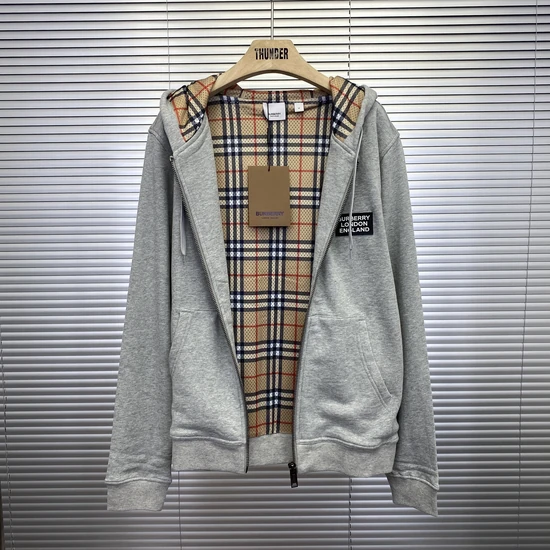 Burberry Cotton-blend zip-up hoodie バーバリー コットンブレンドジップアップパーカー