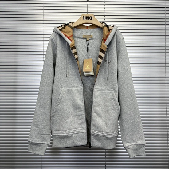 Burberry Cotton-blend zip-up hoodie バーバリー コットンブレンドジップアップパーカー