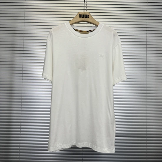 Burberry Check-Trim Cotton T-Shirt バーバリー チェックトリム コットンTシャツ