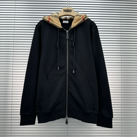 Burberry Checked-Hood Cotton Zip-Up Hoodie バーバリー チェックフード コットン ジップフーディー
