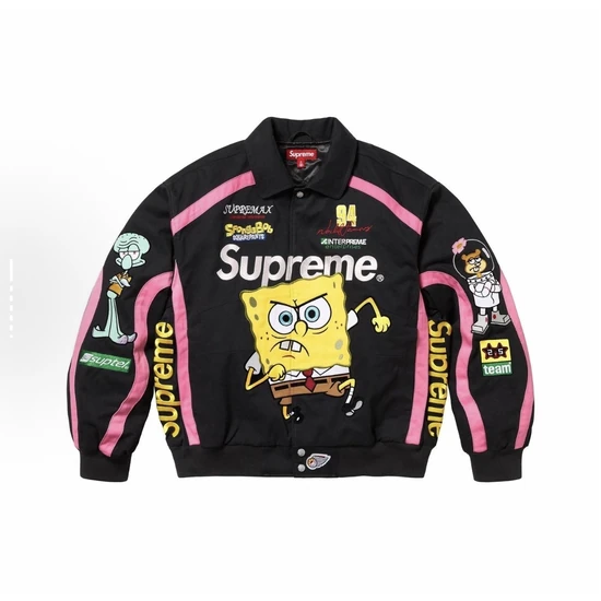 Supreme x SpongeBob SquarePants Jeff Hamilton Racing Jacket シュプリーム x スポンジボブ スクエアパンツ ジェフハミルトン レーシング ジャケット