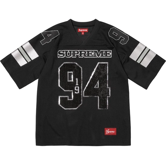 Supreme Sequin Football Jersey Black シュプリーム スパンコール フットボール ジャージ ブラック