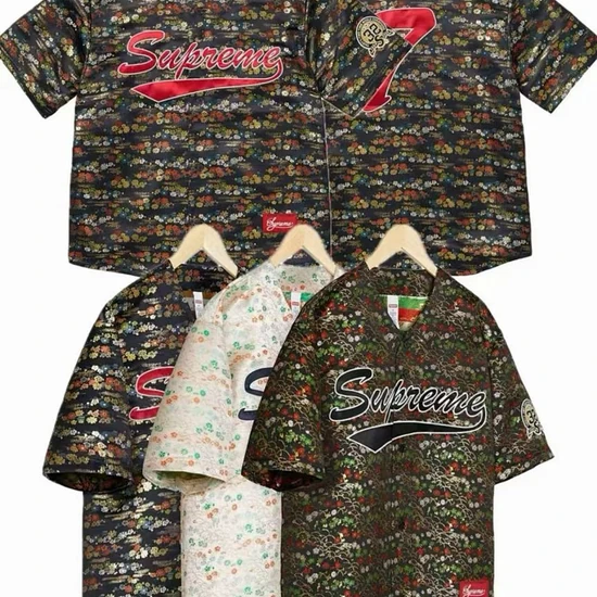 Supreme Floral Jacquard Baseball Jersey シュプリーム フローラル ジャガード ベースボールジャージー