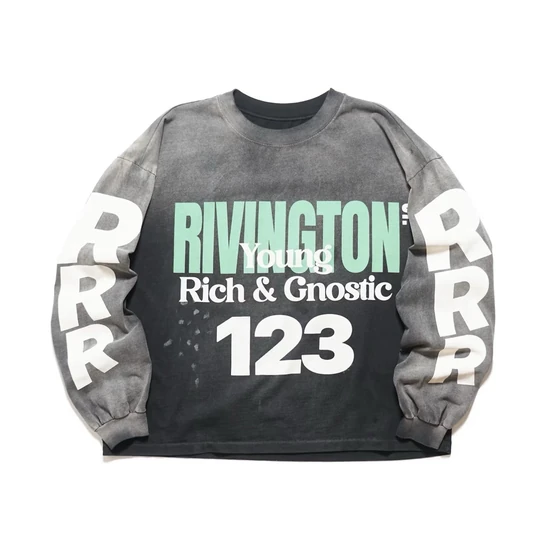 RRR123 Graphic Print Long Sleeve T-Shirt リヴィントン ロイ レビス グラフィック プリント ロングスリーブ Tシャツ