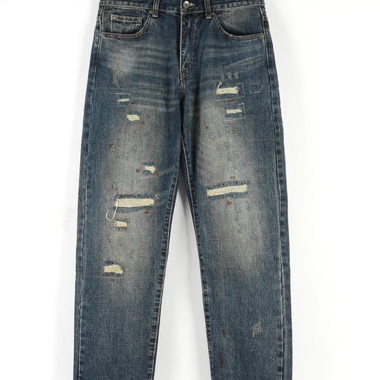 KITH Distressed, Wide Leg Denim Jeans キス ディストレスド ワイドレグ デニムジーンズ