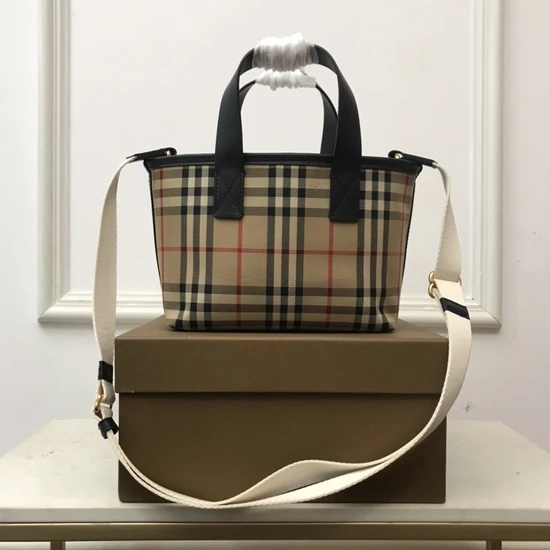 Burberry Check Canvas Tote Bag バーバリー チェック キャンバス トートバッグ