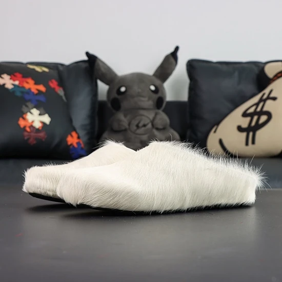 MARNI Fussbet Sabot Calf-Hair Slippers White マルニ ファスベット サボ カーフヘア スリッパ ホワイト