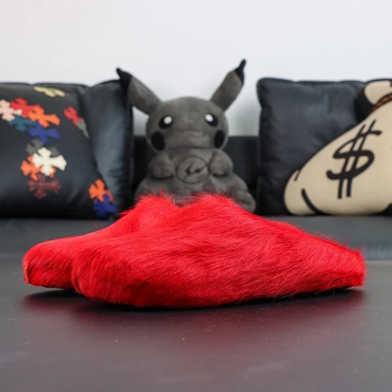 MARNI Fussbet Sabot Calf-Hair Slippers Red マルニ ファスベット サボ カーフヘア スリッパ レッド