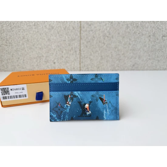 Louis Vuitton Pool Double Card Holder Blue Lagoon M26802 ルイヴィトン プール ダブル カードホルダー ブルーラグーン