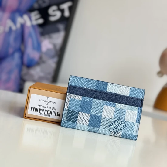 Louis Vuitton Double Card Holder Damoflage Indigo Blue M2A075 ルイヴィトン ダブル カードホルダー ダモフラージュ インディゴ ブルー