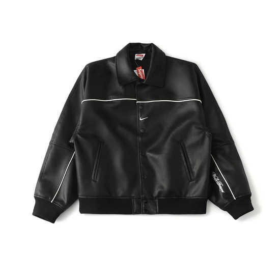 Supreme x Nike Leather Varsity Jacket Black シュプリーム x ナイキ レザー バーシティジャケット ブラック